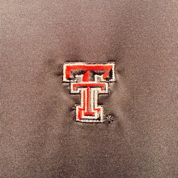 NEW NWOT Pete Millar Men's Black Red TTU Texas Tech University Golf Polo Shirt L - Picture 2 of 4